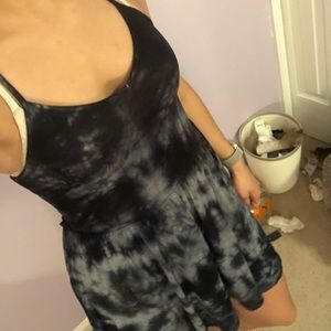 Adorable blue acid wash/tie dye mini dress